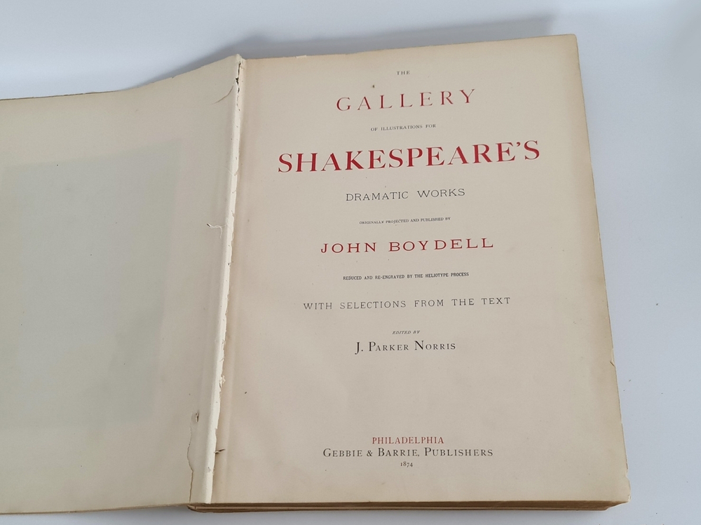 "The gallery of illustration for Shakespeares dramatic works"   John Boydell  1874 г.   Антикварная книга