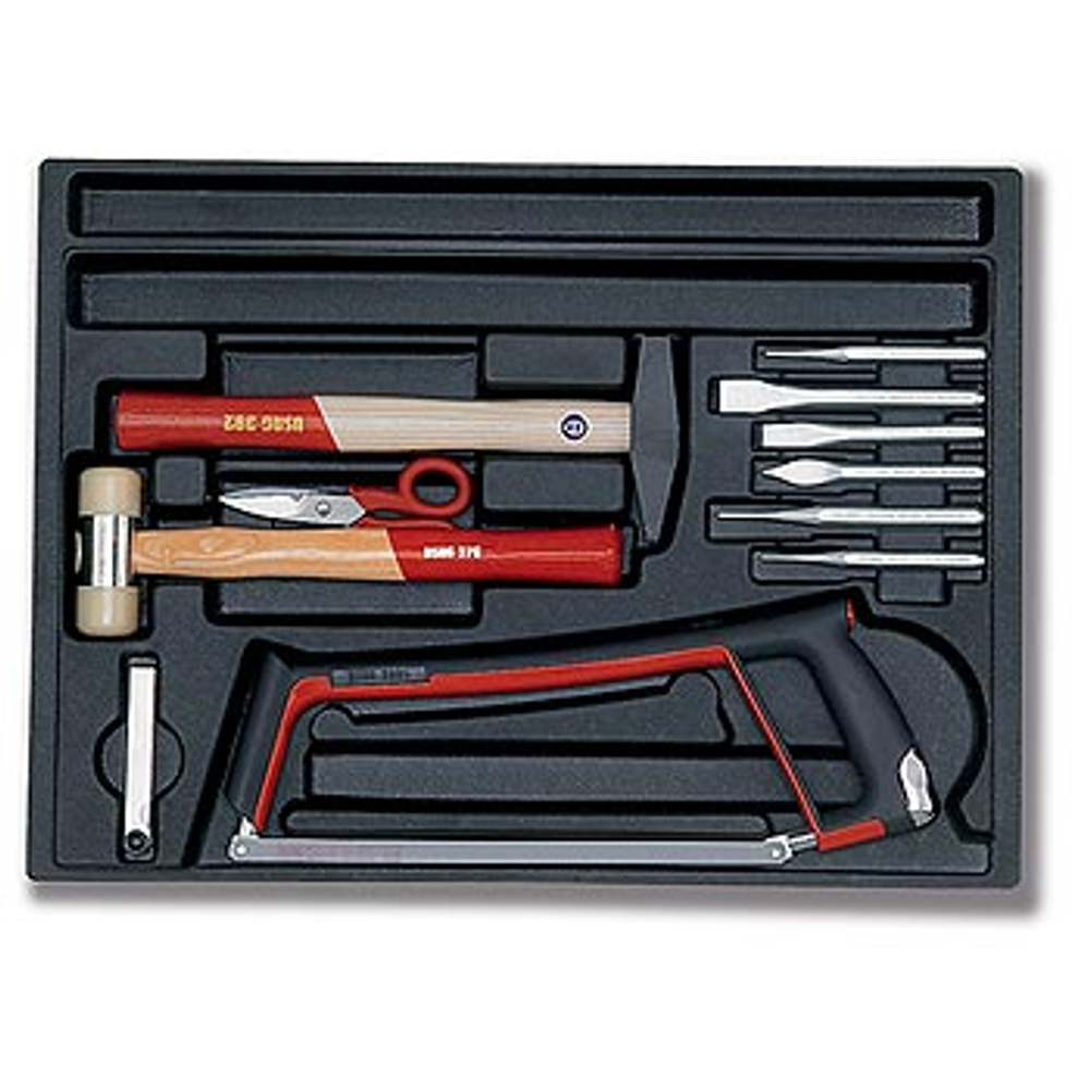 519/200I Набор 11 предметов (пила, ножницы, зубила, пробойники, керны, молотки и пр.), USAG (Италия)