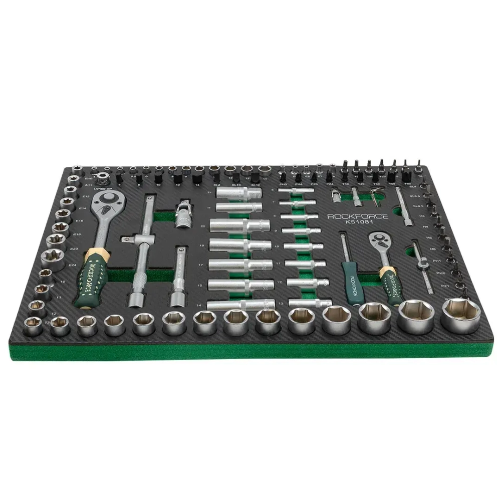 Набор инструментов 108пр. 1/4'', 1/2''(4-32мм), в ложементе RockForce RF-K51081