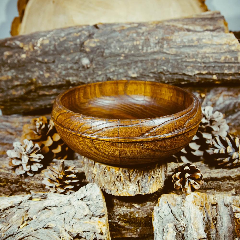 Тарелка-чаша Art of Siberia из древесины кедра, глубокая, 17 см. T44