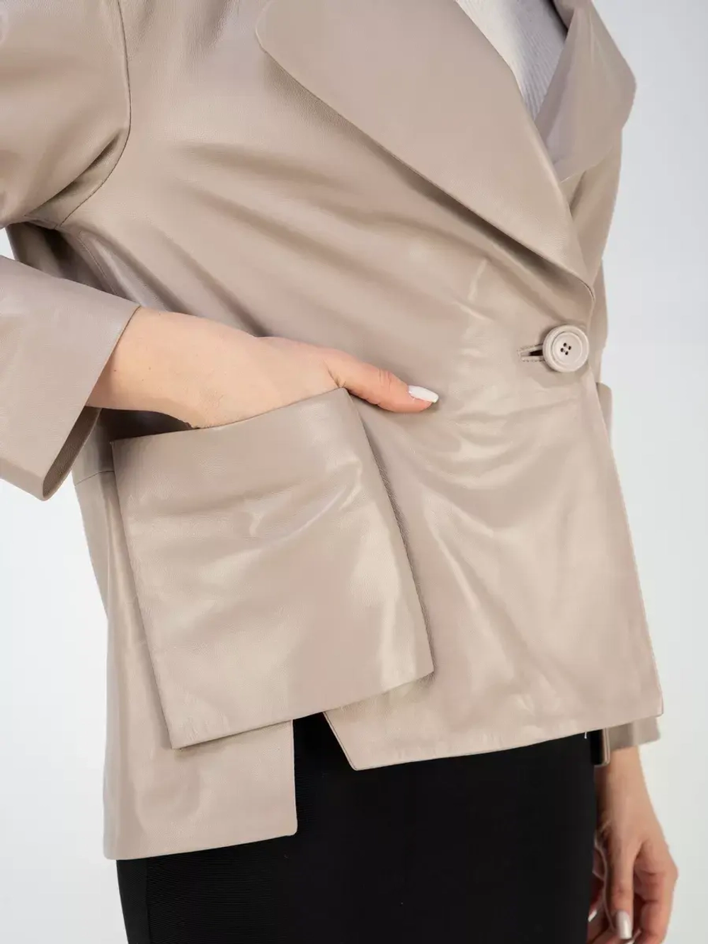 Куртка кожаная натуральная Турция блейзер