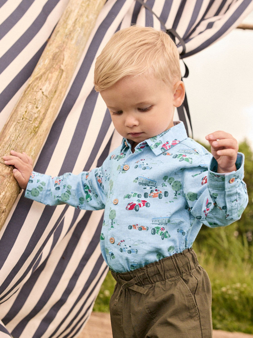 Рубашка для мальчика Next N73-661, Голубой