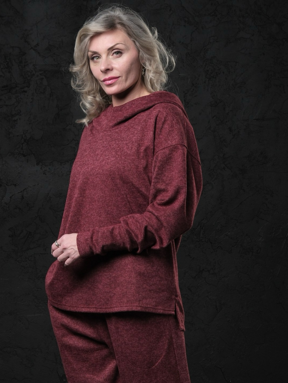 Костюм : Худи+ палаццо + топ