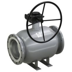 Кран шаровой стальной фланцевый LD Ду250 Ру16 полнопроходной с редуктором