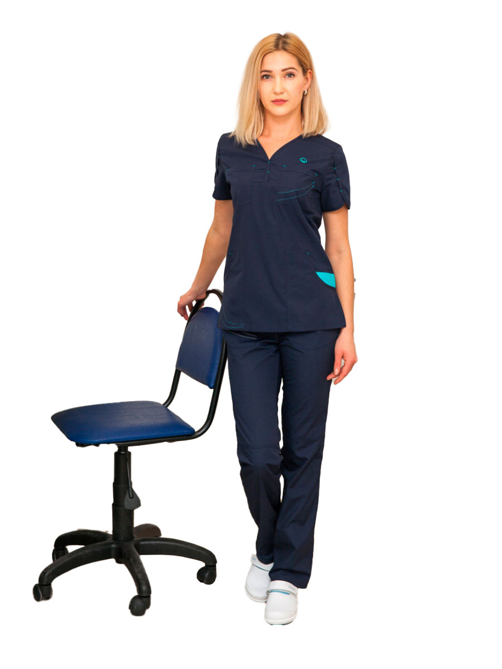 Туника медицинская женская White Wears WW110, белый, 56