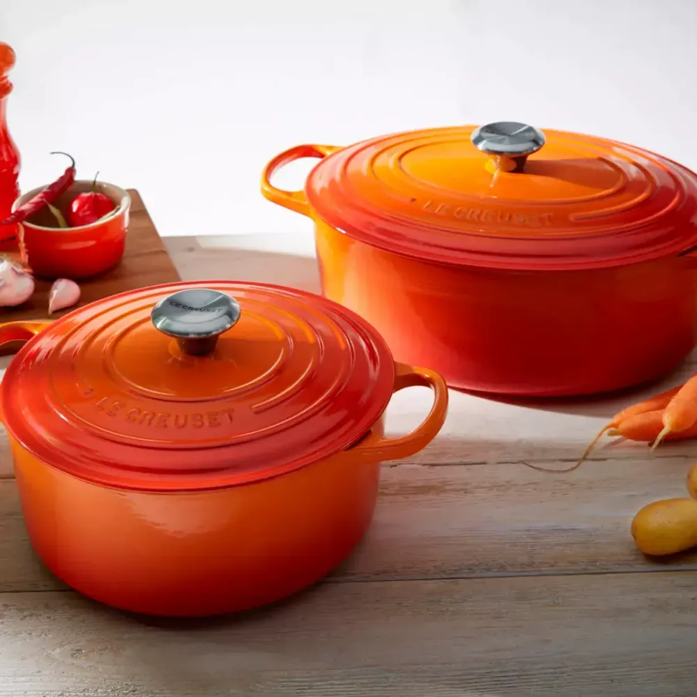 Чугунная кастрюля Le Creuset, Оранжевый - 5