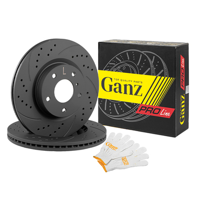 Диск тормозной передний перфорированный PRO-Line с покрытием (компл.2 шт) NISSAN Teana J31 03-08 GANZ GIJ06140S