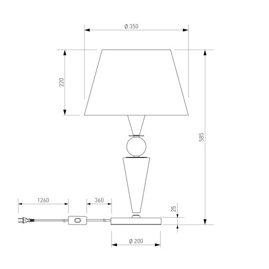 108014 / настольный светильник / латунь