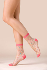 Телесные носочки Gigi с ярким конфетти (Размер: 35-38) (Цвет: нежно-розовый)
