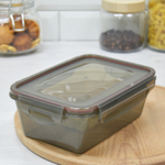 Контейнер 1,1л герметичный прямоугольный дымчатый