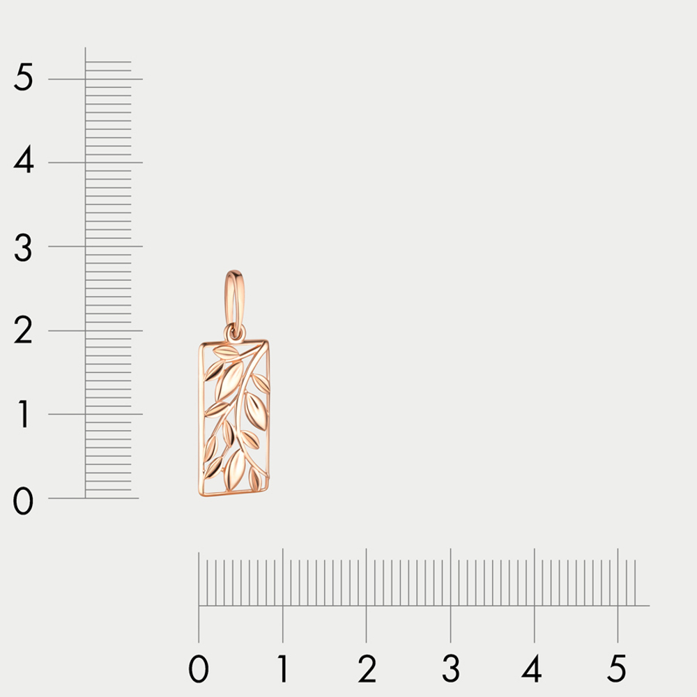 Подвеска женская из розового золота 585 пробы без вставок (арт. 024153-1000)