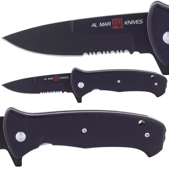 Складной нож Al Mar Mini S.E.R.E. AL/AMK2205 c клинком из стали D2, рукоять G10