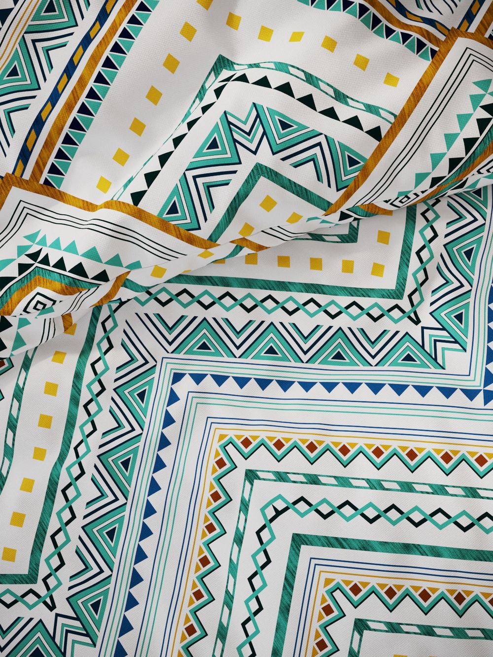 Простынь на резинке перкаль Сказка "Зигзаг" 120x200 см