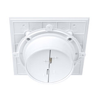 Вытяжной тонкий вентилятор для ванн ММ-Р 01 пластик квадрат 90 м³/час с обратным клапаном  белый матовый