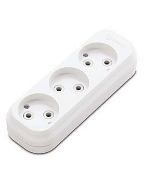 Колодка 3-м б/з белая MAKEL