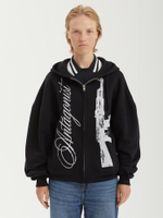 Женская Толстовка Rogue Heart Black Gun Graphic Oversized Zip Up