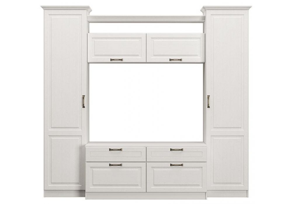 Модульная гостиная Ливерпуль белый / ясень ваниль НМ-1012-100 комплектация 2