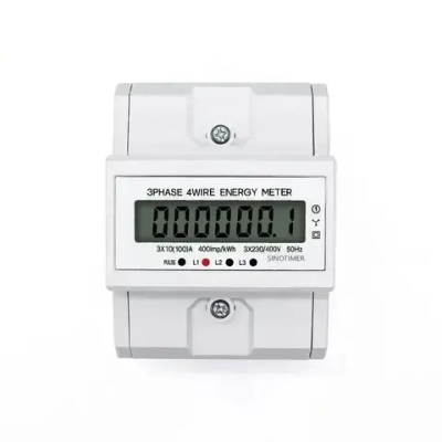 Счетчик электроэнергии трехфазный компактный с подсветкой на ДИН-рейку