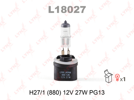 Лампа H27 W/1 12V PG13 LYNXauto L18027