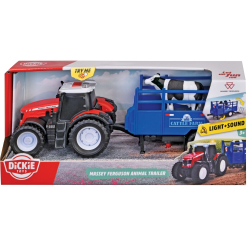 Ферма Dickie - Трактор Massey Ferguson с прицепом 26 см Свет и звук 3734003 / артикул   3734003  / GTIN 4006333084751