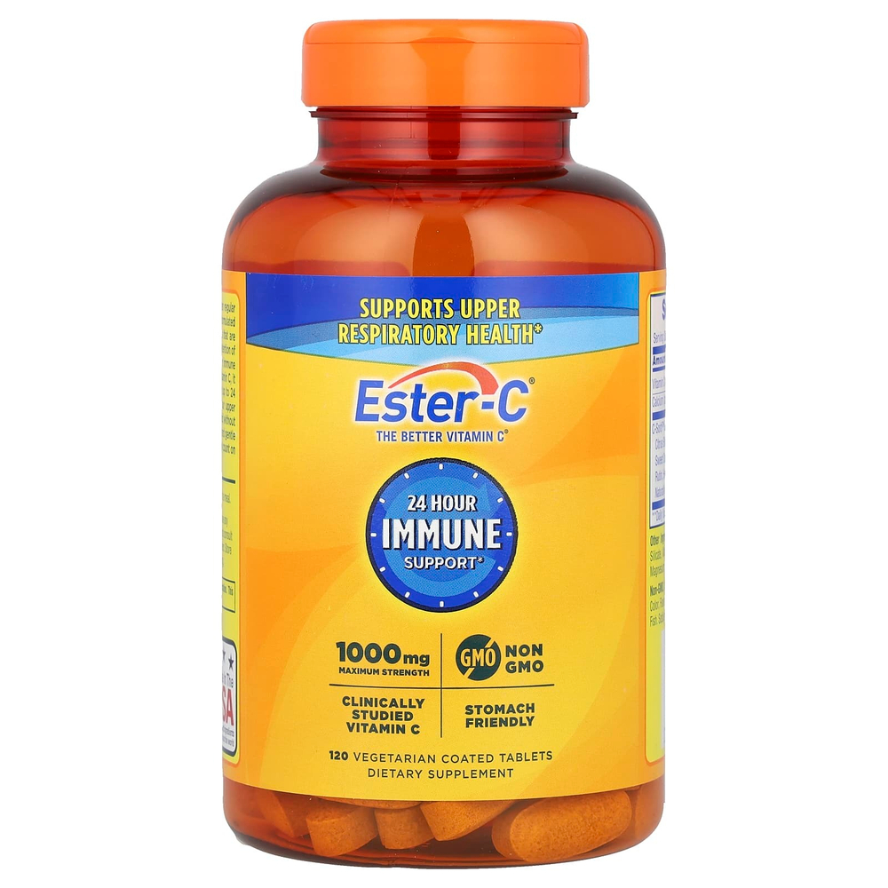 Nature's Bounty, Ester-C, максимальная сила, 1000 мг, 120 вегетарианских таблеток, покрытых оболочкой