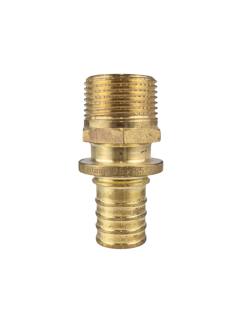 Муфта аксиальная, латунь, наружная резьба,25х3/4", желтый, RTP (120/5)