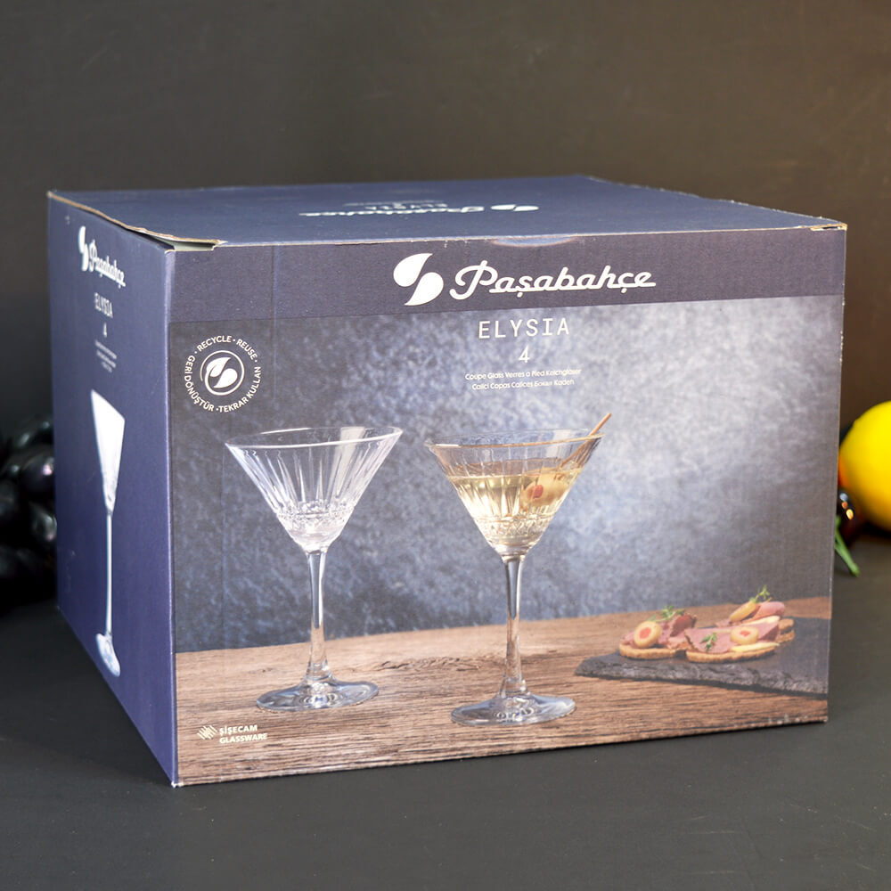 Набор фужеров для мартини "Elysia" 4шт 220мл