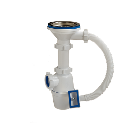 4007 Сифон 3 1/2 40 с переливом ОРИО  (30/1шт) КВАД