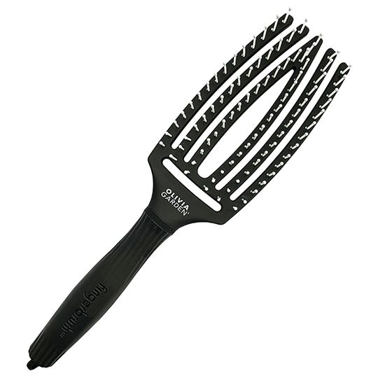 Щетка Olivia Garden Fingerbrush Care Iconic Nylon Bristles Black M (08461)
