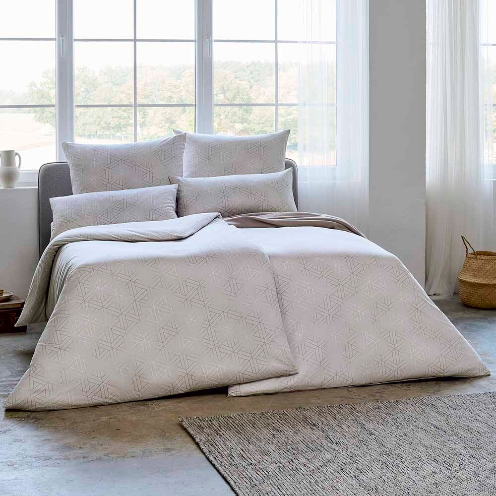 Постельное белье 1.5 спальное Estella Pippa ecrue светло-бежевое