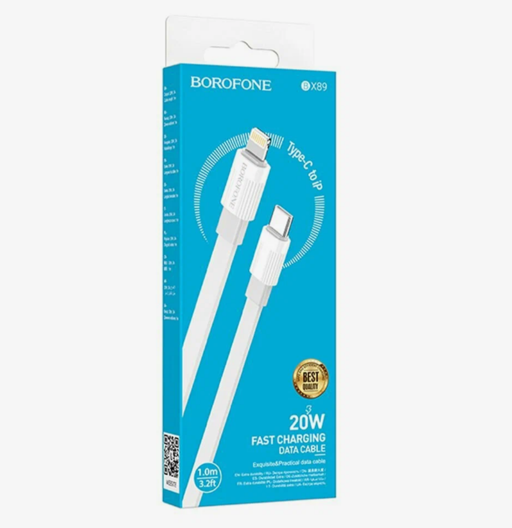 Кабель Lightning -TypeC BOROFONE BX89 PD 20W (белый) 1м