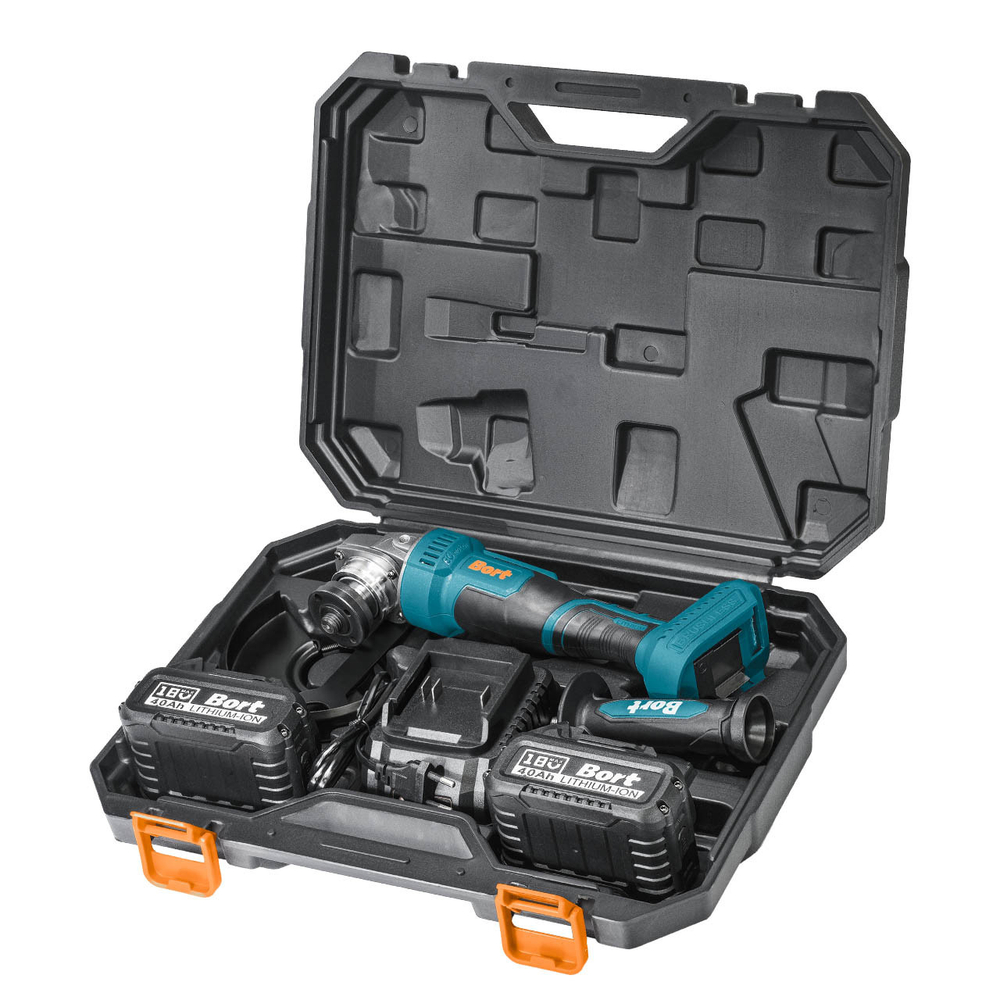 Машина шлифовальная угловая аккумуляторная BORT BWS-21Li (2х4,0 Ач + ЗУ)