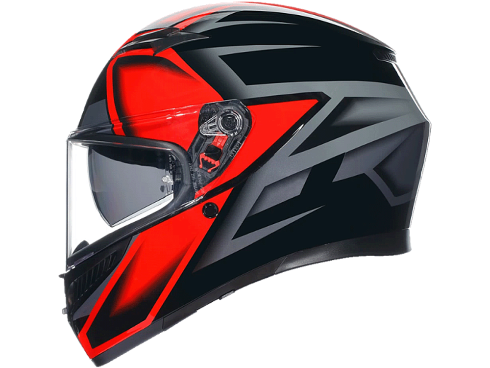 AGV K-3 E2206 COMPOUND BLACK/RED