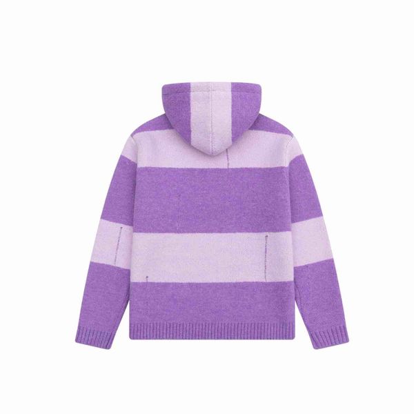 Свитер Stripes Hood фиолетовый - фото 2