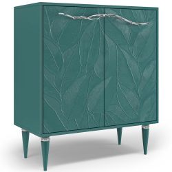 Комод Арт Колор leaves Классик Сильвер с 2 полками Пастельно-синий