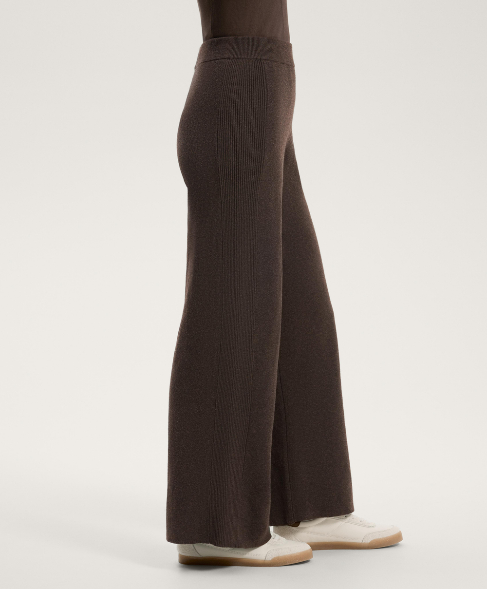 OYSHO Прямые брюки с резинкой по бокам, коричневый