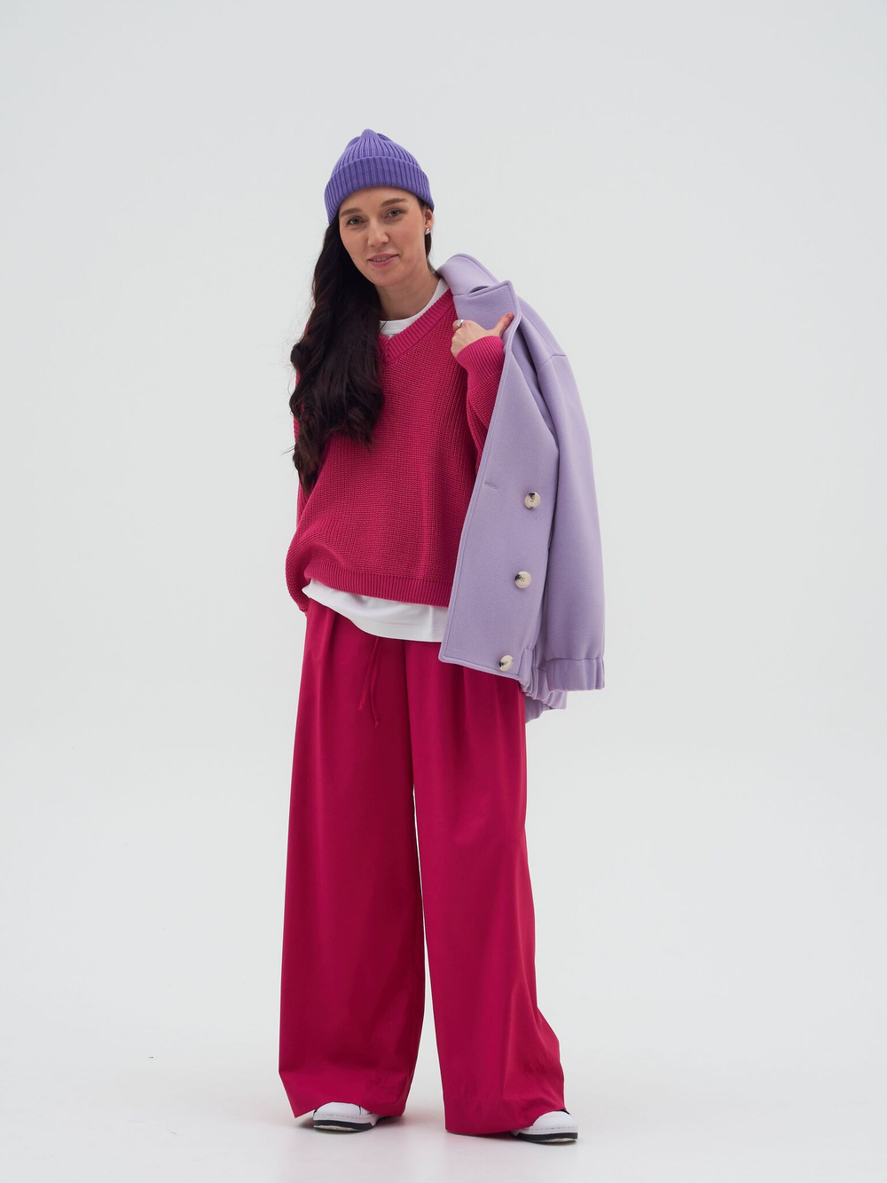 Брюки палаццо (с шерстью)