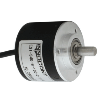 Инкрементальный энкодер INNOCONT ESI-S40-6-2000-6-L-5 D=40мм, выступающий вал 6мм, 2000 имп/об, 5VDC, выход TTL, IP54, -20…+80°C, радиальный кабель 2м