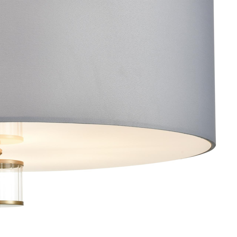 8108/7C MODERNI LN26 182 латунь титаниум/серый, металл/текстиль/стекло Люстра потолочная E14 7*40W 220V DAMONA