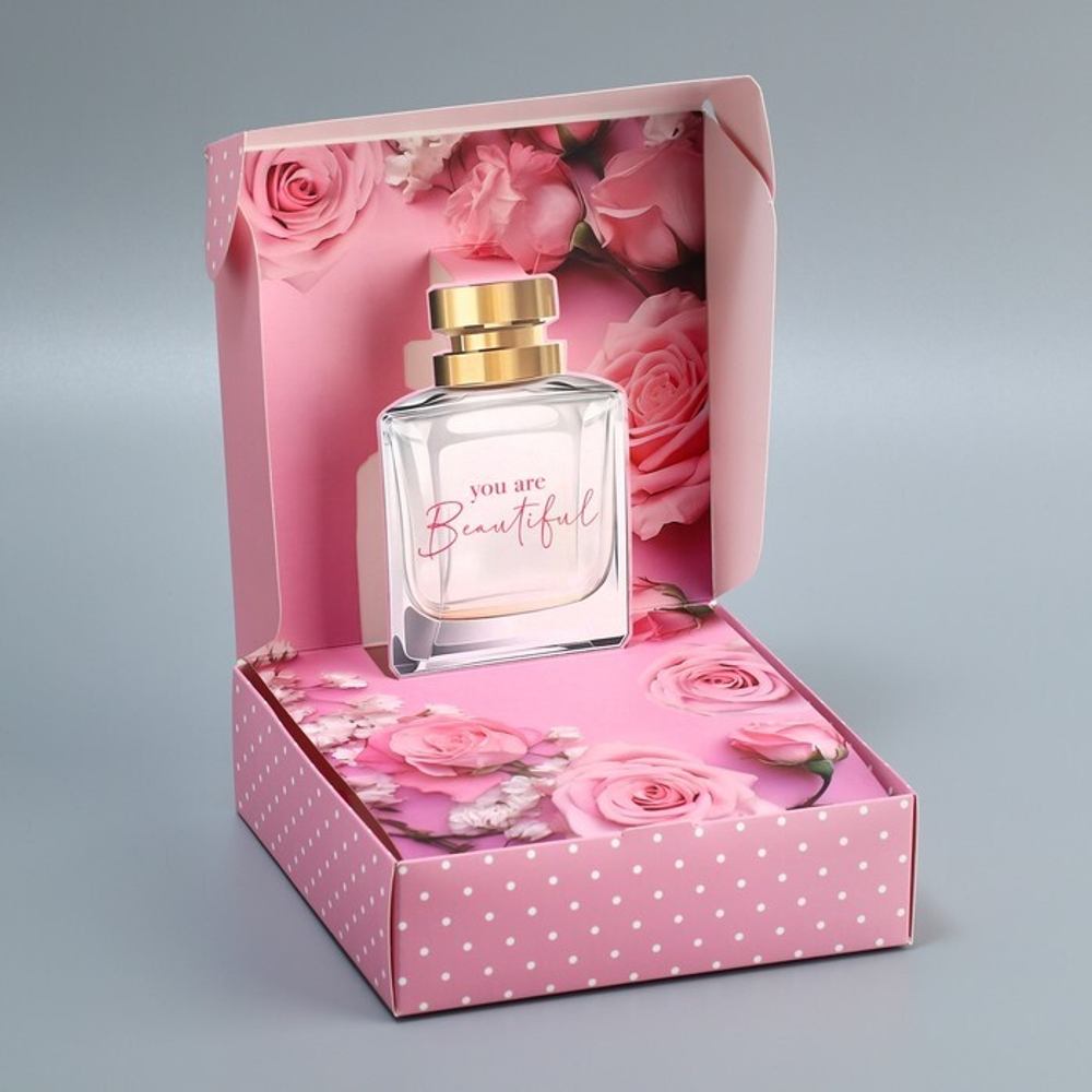 Коробка складная «With love», 16.5 × 16,5 × 5 см