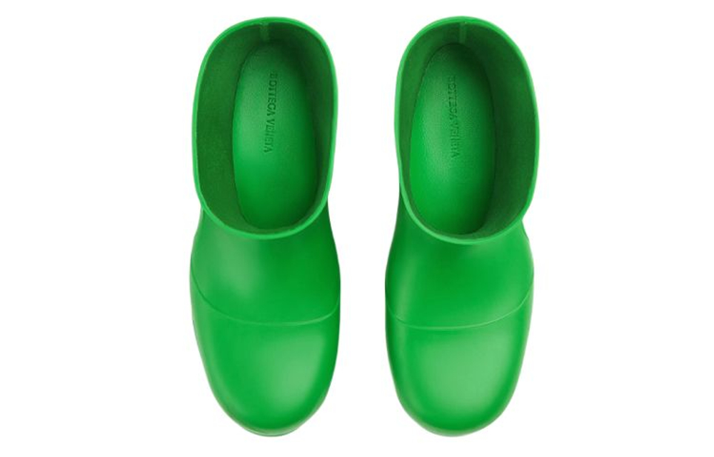 Bottega Veneta Puddle Rain Boots Ankle Boots Men"s Green