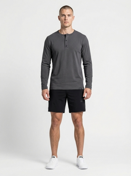 Лонгслив NOBULL серый на пуговицах