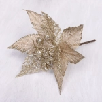 Украшение новогоднее «Пуансеттия-Волшебство» 16 см, Шампань