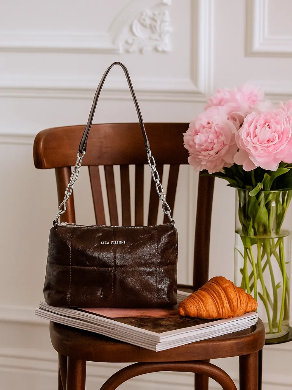 Сумка через плечо маленькая клатч натуральная кожа