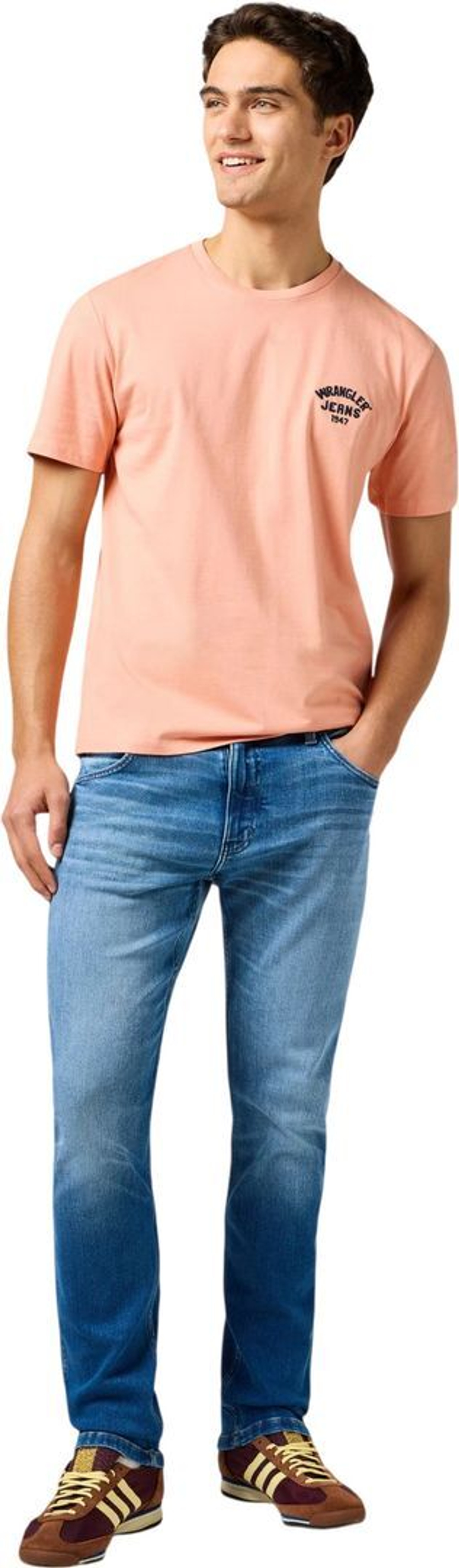 Джинсы Wrangler GREENSBORO MID AUTHENTIC WASH синий