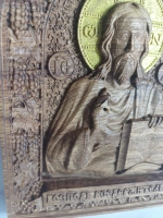 Освященная Икона «Господь Вседержитель» из дуба 19×14 см