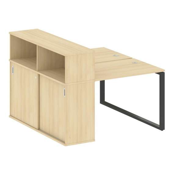 Метал Систем Рабочая станция с шкафом-купе на О-образном м/к БО.РС-СШК-2.1 Т