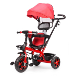 Велосипед 3-х колесный с ручкой и крышей 10*8 EVA, красный (L06)