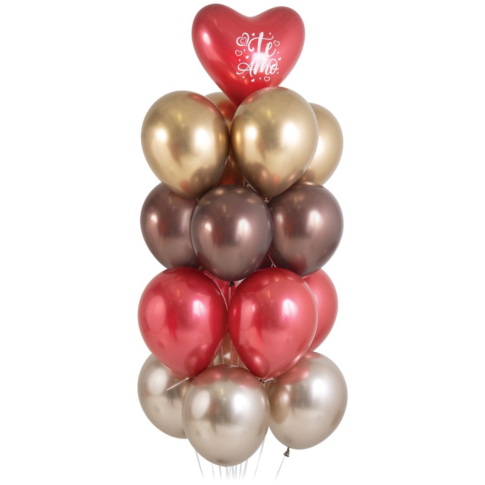 Шар (12''/30 см) Reflex, Зеркальный блеск, Золото (970), хром, 10 шт.