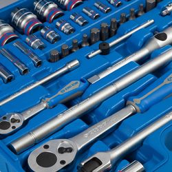 KING TONY (7587SR01) Набор инструментов универсальный, дюймовый, 87 предметов